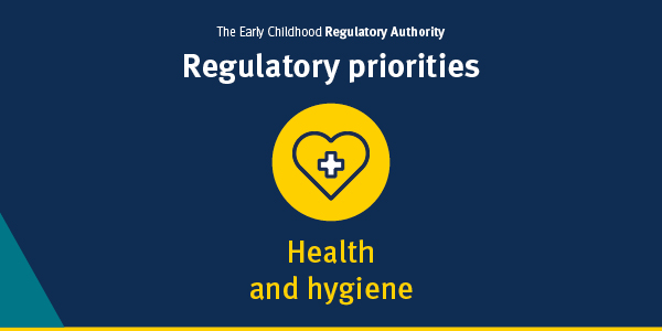 The Early Childhood Regulatory Authority. Regulatory priorities—Health and hygiene